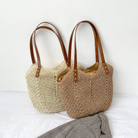Oversized straw beach bag (view 3)