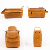 Full-grain leather dopp kit (view 5)