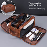 Wet/dry leather toiletry bag (view 4)