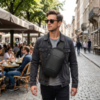 Anti-theft crossbody sling bag lifestyle