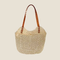 Oversized straw beach bag